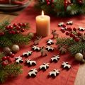 Scatter decoration wooden elk decoration natural brown 2x2.5cm 108 pcs | Floristik24.co.uk