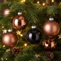Christmas balls silver apricot glass balls Ø6cm 24 pcs | Floristik24.co.uk