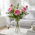 Peonies Long-stemmed artificial flowers pink 70cm 3pcs | Floristik24.co.uk