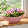 Planting Boat Plastic Flower Bowl Pink 28×9×9cm 3pcs | Floristik24.co.uk
