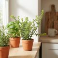 Decorative Thyme in Pot Artificial Herbs Kitchen Decoration 25cm | Floristik24.co.uk