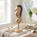 Seahorse decoration with pearls mango wood table decoration 28cm | Floristik24.co.uk