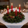 Taper candle holder cup candle holder dark green H6cm 6pcs | Floristik24.co.uk