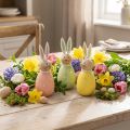 Decorative rabbit figurines in an egg design for spring-like home decor, 12cm, 3 pieces | Floristik24.co.uk