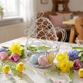 Wire basket in the shape of a chicken for Easter eggs. Charming addition to Easter decorations. 14cm | Floristik24.co.uk