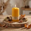 Sustainable pillar candle made from natural wax for eco-friendly decoration | Floristik24.co.uk