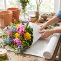 Florist crepe paper, white, 50 x 250 cm, 5 pieces | Floristik24.co.uk