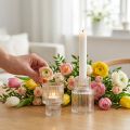 Glass candle holder tealight holder Ø5cm H8cm 4 pcs | Floristik24.co.uk