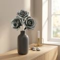 Foam Rose Grey Ø15cm 4 pcs | Floristik24.co.uk