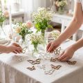 Wooden butterfly white/natural 3cm - 4.5cm 48 pcs | Floristik24.co.uk