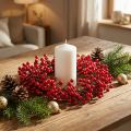Berry wreath red berries artificial decoration ring green Ø30cm | Floristik24.co.uk