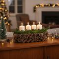 Pinecone Planter Oval 30cm in Natural Brown | Floristik24.co.uk