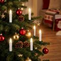 LED tree candles 10cm warm white with remote control 10pcs | Floristik24.co.uk