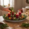 Candle plate cake tin with 4 candle holders white Ø25cm | Floristik24.co.uk