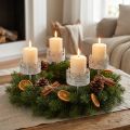 Candle holder white antique Ø7cm H12cm 4pcs | Floristik24.co.uk