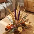 Reed cobs mix purple, white washed 100 pcs | Floristik24.co.uk