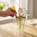 Test tube decorative vase with cork lid Ø4cm H18cm 6 pcs | Floristik24.co.uk