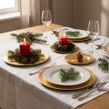 Small Round Decorative Plate Gold Metal 17cm Set of 6 | Floristik24.co.uk