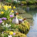 Duck Decoration Ceramic Spring Drake Brown Green L15cm 2 Pcs | Floristik24.co.uk