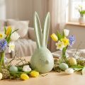 Easter decoration rabbit head mint green gold craquelure 16.5x16x40cm | Floristik24.co.uk