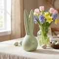 Rabbit Head Easter Bunny Decoration Mint Green Gold Crackle H28cm | Floristik24.co.uk