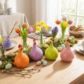 Ceramic chicken figurine for colorful Easter decorations in the living room and on tables, 10.5cm, 4 pieces | Floristik24.co.uk