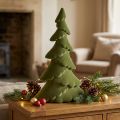 Decoration fir tree flocked Christmas tree green 60cm | Floristik24.co.uk