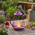 Tealight holder glass lantern teapot pink Ø13cm H22cm | Floristik24.co.uk
