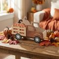 Table decoration autumn pumpkin decoration delivery truck wood 20×7.5×12.5cm | Floristik24.co.uk