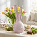 Rabbit Head Easter Bunny in Pink Gold Crackle 16.5x16x40cm | Floristik24.co.uk