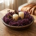 Mulberry cotton wool in aubergine, natural decorative material, flexible &amp; versatile, 150g | Floristik24.co.uk