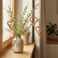 Wooden Heart Natural Wooden Hearts for Hanging 8×11cm 4 pcs | Floristik24.co.uk