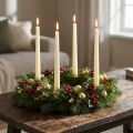 Taper Candles Stick Candles White Ivory 250/23mm 12 Pcs | Floristik24.co.uk