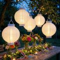 Solar Lantern with LED light Lantern for hanging White 20cm | Floristik24.co.uk