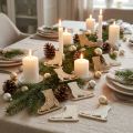 Scatter decoration winter decoration wooden ice skate glitter 4x3.5cm 72 pcs | Floristik24.co.uk