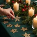 Scatter decoration Christmas wooden stars natural gold glitter 5 cm 72 pcs | Floristik24.co.uk