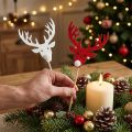 Plug Reindeer Red, White 8.5cm L37cm | Floristik24.co.uk