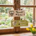 Window decoration, hanging decoration, Sweet Home wooden sign, 25cm, 2 pieces | Floristik24.co.uk