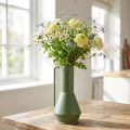 Decorative metal vase, green, with handle; vintage decorative jug, 14cm high, 28.5cm high | Floristik24.co.uk