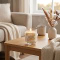 Scented candle in glass, vanilla and white musk, 3h, H8.5cm | Floristik24.co.uk