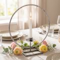 Decor ring metal candle holder silver shabby chic Ø32cm | Floristik24.co.uk