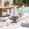 Sailboat decoration ship pinewood brown 22.5×4×29cm | Floristik24.co.uk