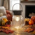 Decorative drinking glass with LED lamp Ø8cm H16cm | Floristik24.co.uk