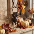 Metal Decorative Key Bunch with Lock Brown H22cm | Floristik24.co.uk