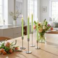 Lime Green Dyed Taper Candles 22×240mm 12 pcs | Floristik24.co.uk
