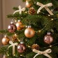 Christmas balls glass pink apricot mix mini Ø3cm 22 pcs | Floristik24.co.uk