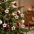 Christmas tree ornaments, cinnamon stars, decorative stars made of plastic, 5cm, traditional Christmas decoration, 24-piece set | Floristik24.co.uk