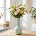 Metal Vase Enamel Vase in Mint Green Ø10.5cm H25.5cm | Floristik24.co.uk