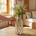 Decorative Bottle Glass Macrame Bottle Vase Ø10cm H27cm | Floristik24.co.uk