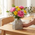Decorative Vase Ceramic Gray Modern Ceramic Decoration 22×9×22.5cm | Floristik24.co.uk